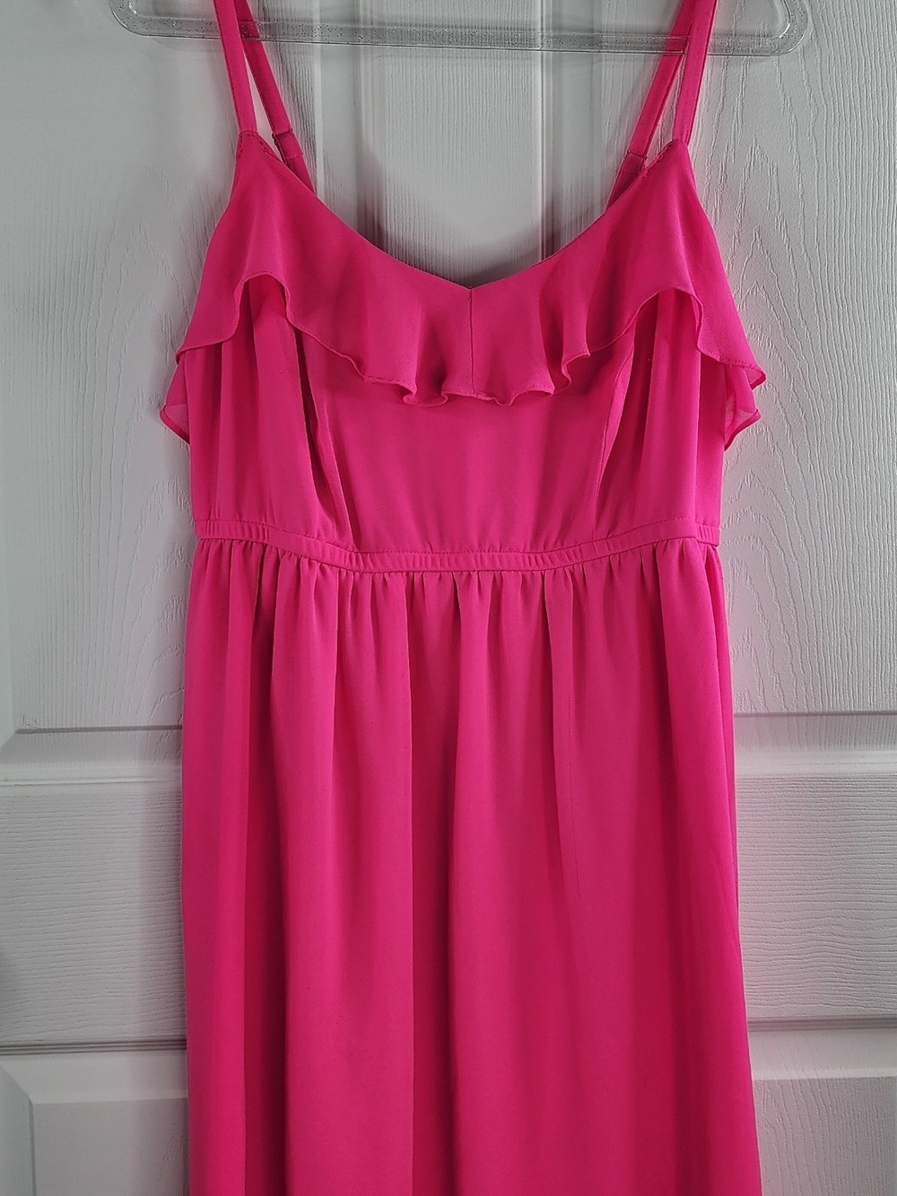 Torrid Hot Pink Ruffle Cami Sundress - Size 1 (1X / 14-16) - Knee Length